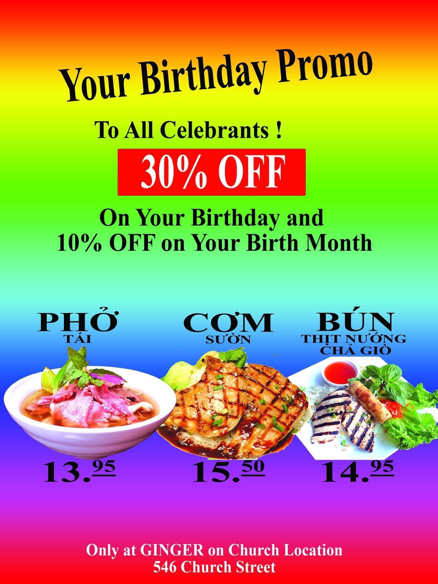 Promo menu