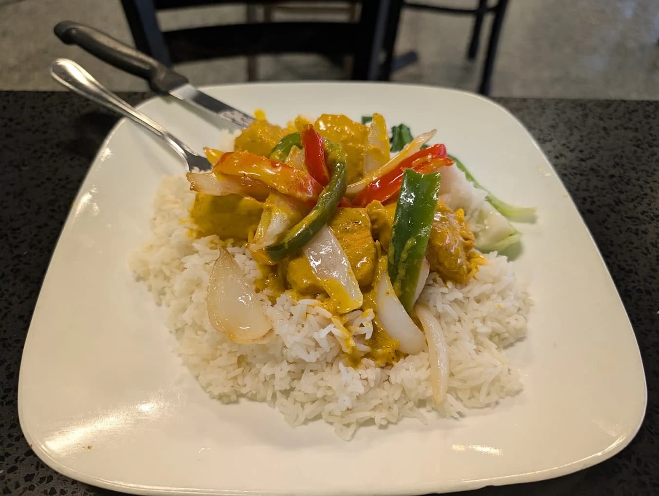 Curry Chicken Rice Plate